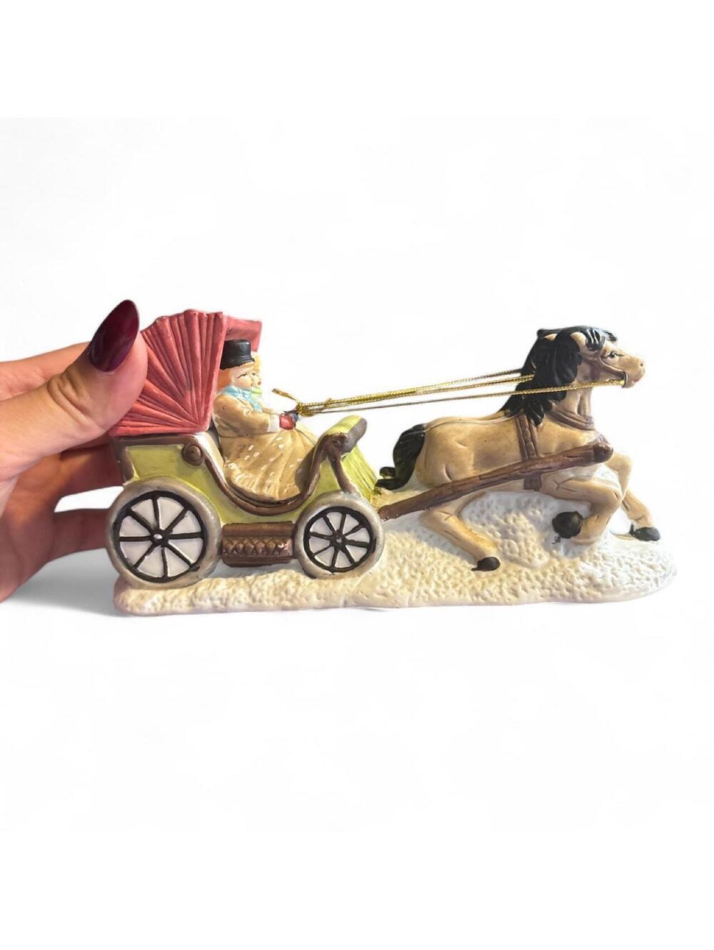 Fabri Centers Dickens collectables Horse Drawn Carriage Wagon Holiday Xmas Decor